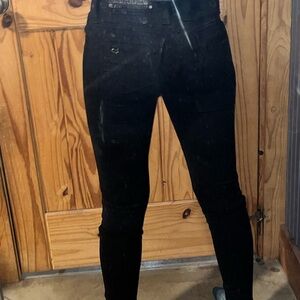 Rock Revival Black Jeans with Gold Accents